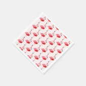 Santa Pink Flamingo Weihnachtsfeiertag Muster Serviette (Ecke)