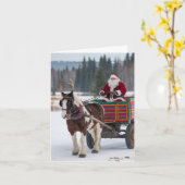 Santa Pinto Entwurf Reitwagen farbenfroher Wagen Karte (Gelbe Blume)