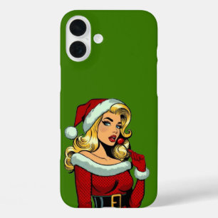 Santa Pinup: Pop iPhone 16 Plus Hülle