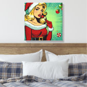 Santa Pinup: Pop Leinwanddruck (Insitu (Schlafzimmer))