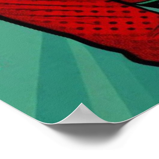 Santa Pinup: Pop Poster (Ecke)