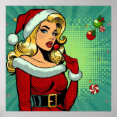 Santa Pinup: Pop Poster (Vorne)