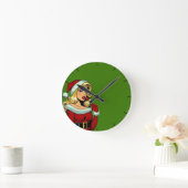 Santa Pinup: Pop Runde Wanduhr (Zuhause)