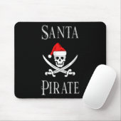 Santa Pirate Skull Schwerter WeihnachtsHat Bootfah Mousepad (Mit Mouse)