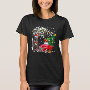 Santa Pit Bull Red Lieferwagen Truck Carry X Mas T T-Shirt