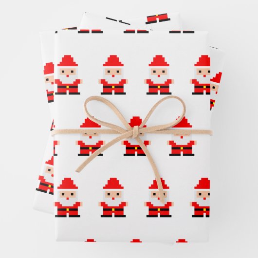 Santa Pixel Art 1 Geschenkpapier Set (Beispiel)