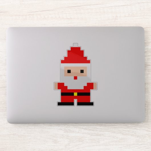 Santa Pixel Art 1 Vinyl-Aufkleber nach Maß geschni Aufkleber (Computer)