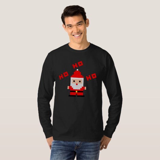 Santa Pixel Art T-Shirt (Vorne ganz)
