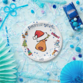 Santa Plate 1. Weihnachts Doodle Kunst Design Pappteller (Party)