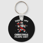 Santa Playing American Football, This Is My Christ Schlüsselanhänger (Vorderseite)