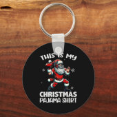 Santa Playing American Football, This Is My Christ Schlüsselanhänger (Vorderseite)