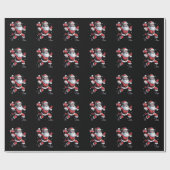 Santa Playing American Football Weihnachten Geschenkpapier (Flach)