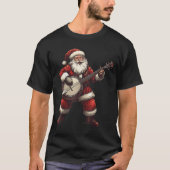 Santa Playing Banjo Funny Banjo Player Bluegr Chri T-Shirt (Vorderseite)