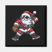 Santa Playing Baseball As Tcher Boys Kids Teens Ch Magnet (Vorne)