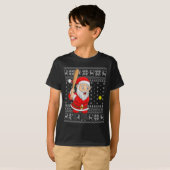 Santa Playing Baseball Softball Ugly Christmas Swe T-Shirt (Vorne ganz)