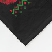 Santa Playing Baseball Ugly Xmas Sweater Style Chr Fleecedecke (Ecke)