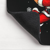 Santa Playing Baseball Xmas Funny Christmas Baseba Mousepad (Ecke)