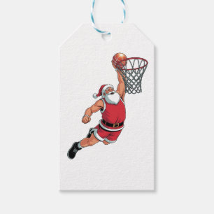 Santa Playing Basketball Weihnachten Sport Liebhab Geschenkanhänger