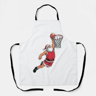Santa Playing Basketball Weihnachten Sport Liebhab Schürze