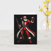 Santa Playing Billiards Männer Jungs Weihnachtsbil Karte (Gelbe Blume)