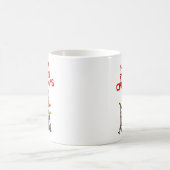 Santa Playing Drums Christmas Drummer Musiker Kaffeetasse (Mittel)