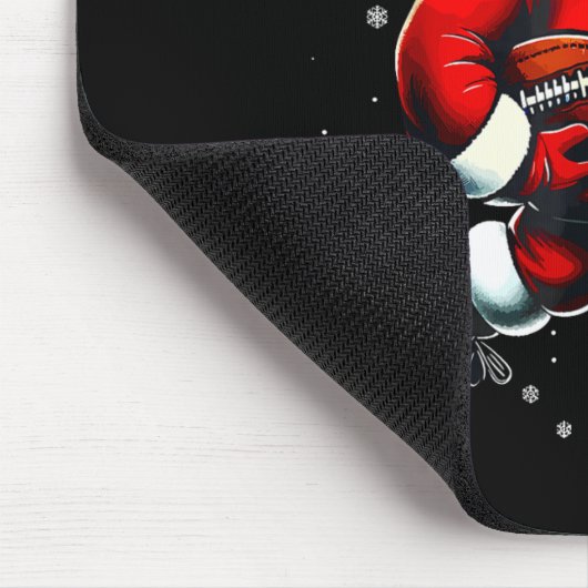 Santa Playing Football Men Boys Christmas Football Mousepad (Ecke)