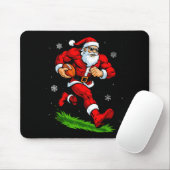 Santa Playing Football Xmas Funny Christmas Footba Mousepad (Mit Mouse)