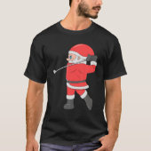 Santa Playing Golf Christmas Sport X-Mas Pajama Pa T-Shirt (Vorderseite)