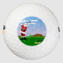 Santa Playing Golf Golfball