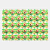 Santa Playing Golf in Florida Weihnachtsfeier Geschenkpapier Set (Vorderseite)