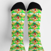 Santa Playing Golf in Florida Weihnachtsfeier Socken (Oben)
