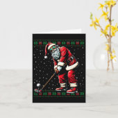 Santa Playing Golf Ugge Weihnachtskraut Karte (Gelbe Blume)