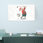 Santa Playing Golf Weihnachtsspieler Golfer Banner (Messeveranstaltung)