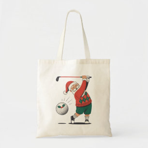 Santa Playing Golf Weihnachtsspieler Golfer Tragetasche
