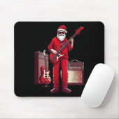 Santa Playing Guitar B Christmas Pajama Musician B Mousepad (Mit Mouse)