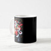 Santa Playing Guitar Funny Holiday Christmas Xmas  Kaffeetasse (Vorderseite Links)