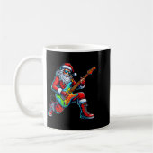 Santa Playing Guitar Musician Guitarist Christmas Kaffeetasse (Links)