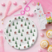 Santa Playing Hockey Napkin Geschenk Weihnachts-Pa Pappteller (Party)
