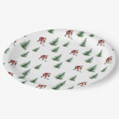 Santa Playing Hockey Napkin Geschenk Weihnachts-Pa Pappteller (Schrägansicht)