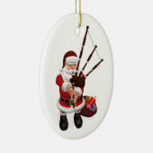 Santa Playing Keramik Ornament (Rechts)
