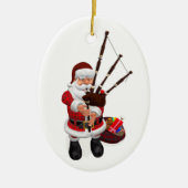 Santa Playing Keramik Ornament (Vorne)