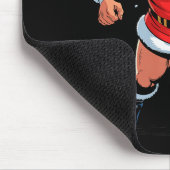 Santa Playing Rugby Funny Holiday Christmas Xmas P Mousepad (Ecke)