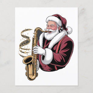 Santa Playing Saxophon Xmas Musiker Saxophonist Flyer