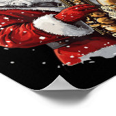 Santa Playing Saxophone Xmas Musician Saxophonist  Poster (Ecke)