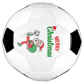 Santa Playing Soccer Cool Fußball (Gedreht)