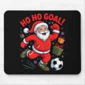 Santa Playing Soccer Funny Holiday Christmas Xmas Mousepad (Vorne)