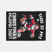 Santa Playing Soccer Srt, This Is My Christmas Paj Fleecedecke (Vorderseite (Horizontal))