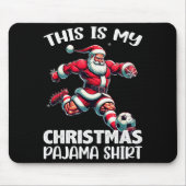 Santa Playing Soccer Srt, This Is My Christmas Paj Mousepad (Vorne)