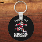 Santa Playing Soccer Srt, This Is My Christmas Paj Schlüsselanhänger (Vorderseite)