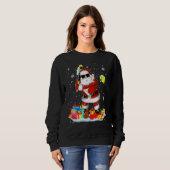 Santa Playing Softball Cool Weihnachten Santa Soft Sweatshirt (Vorne ganz)